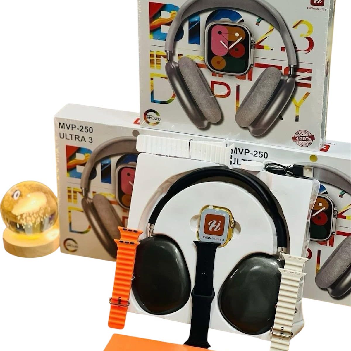 GENERICO - AUDIFONOS VINCHA BLUETOOTH Y SMARTWATCH ULTRA 3