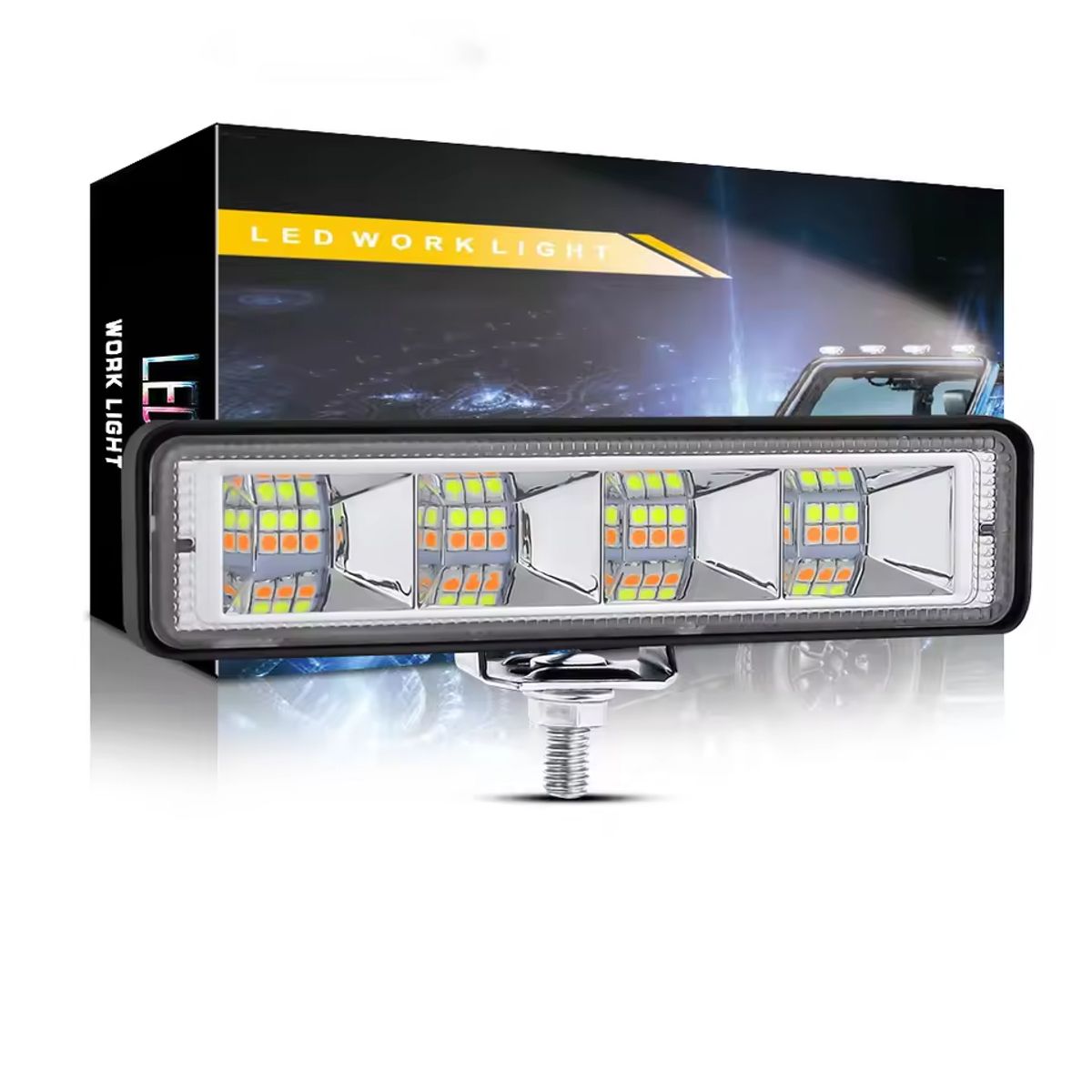 GENERICO - 1 Pcs Faro LED 24 LED 8W 5 Funciones Dual Voltaje 8-100V