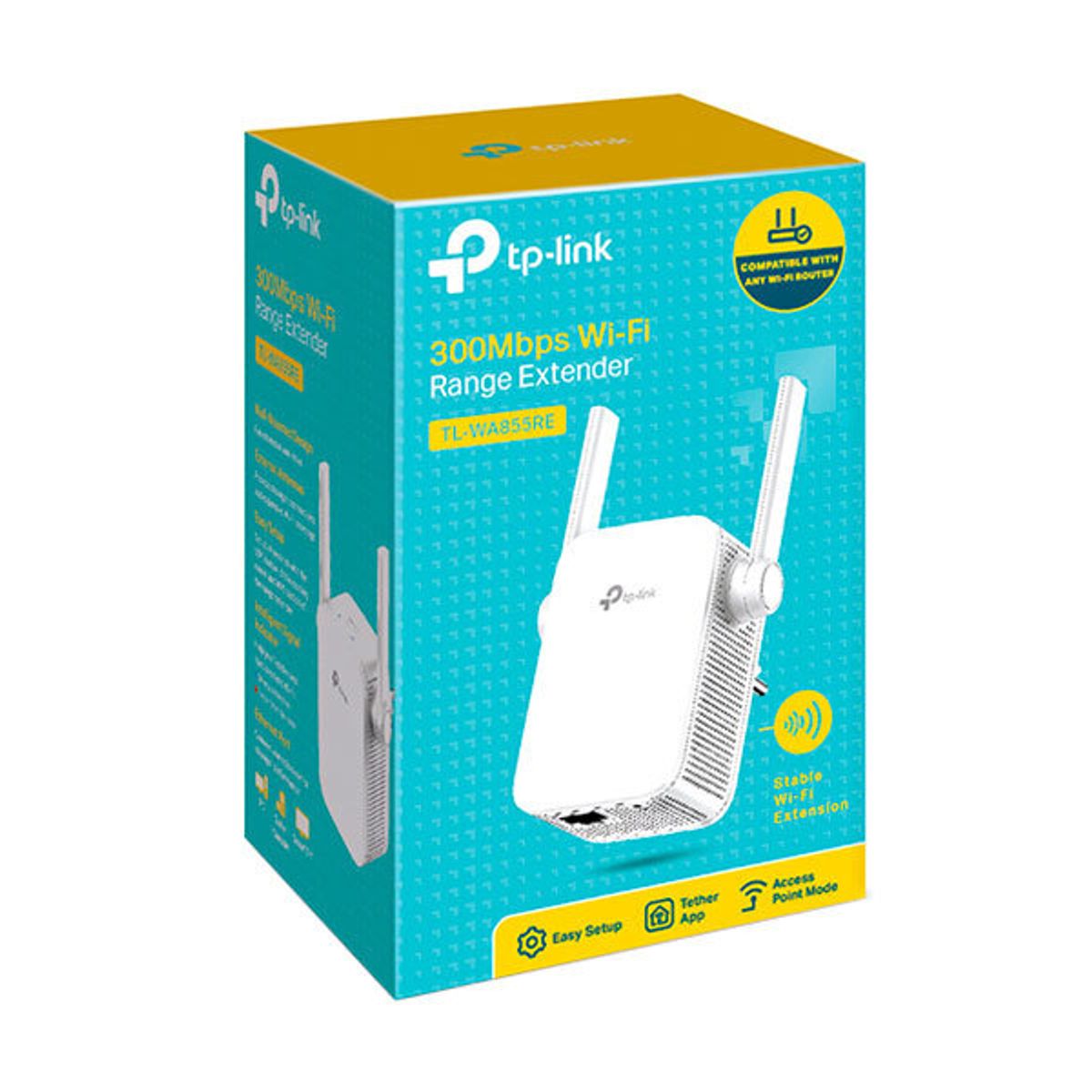TP LINK - REPETIDOR TP-LINK TL-WA855RE ENCHUFE DE PARED INALÁMBRICO N 300 MBPS
