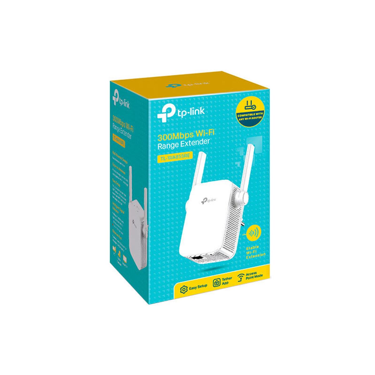 TP LINK - REPETIDOR TP-LINK TL-WA855RE ENCHUFE DE PARED INALÁMBRICO N 300 MBPS