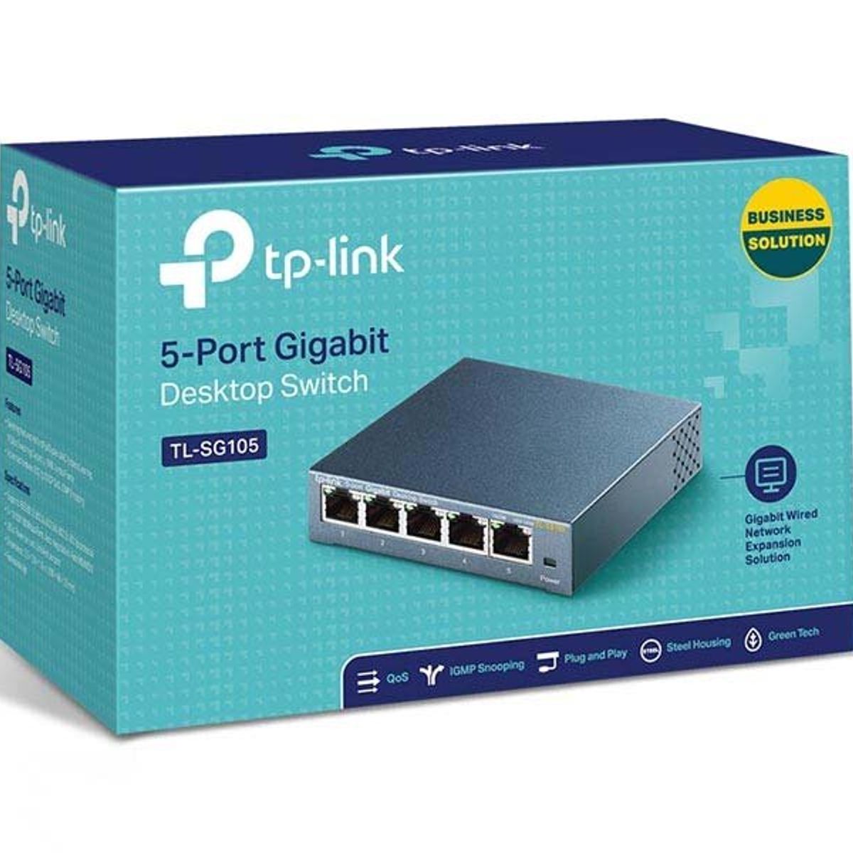 TP LINK - Switch TP-Link TL-SG105 Gigabit 5 Puertos 10/100/1000Mbps Metálico
