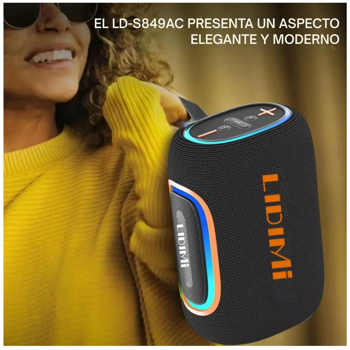 LIDIMI - Parlante Portátil 80W Lidimi LD-S849AC a Corriente AC Bluetooth USB