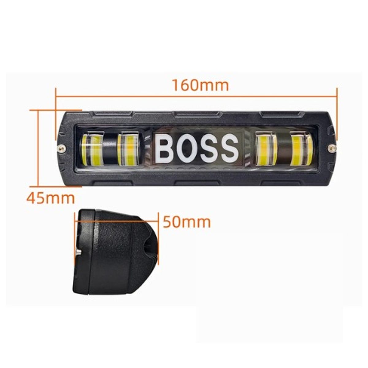 GENERICO - FARO 8 LED LUZ BLANCA Y AMARILLO BOSS RGB MULTIFUNCION