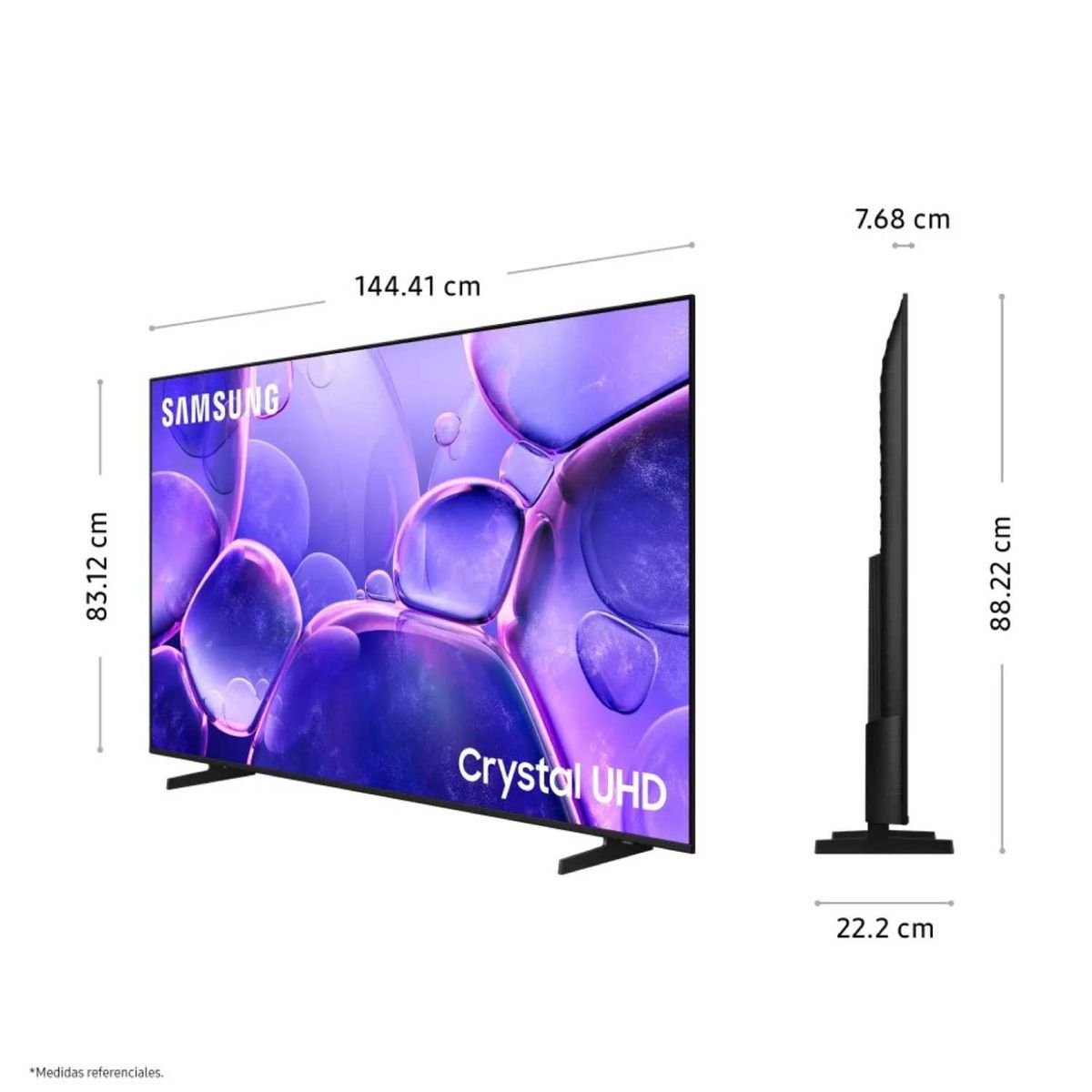 SAMSUNG - Televisor Samsung Smart TV 65Crystal UHD 4K UN65U8000FGXPE  Nuevo 2025 + Soundbar HW-C400