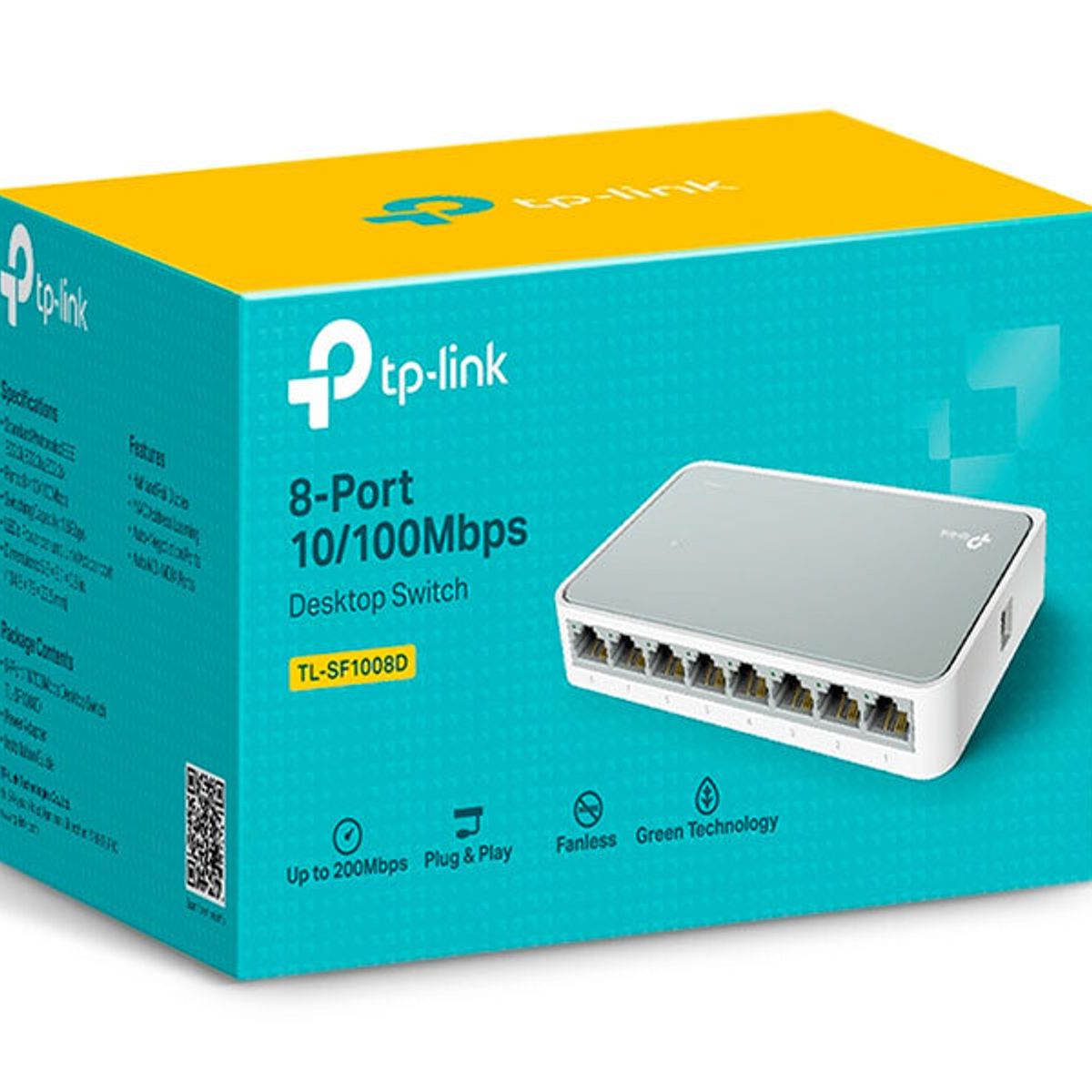 TP LINK - CONMUTADOR TP-LINK DE 8 PUERTOS TL-SF1008D 10/100