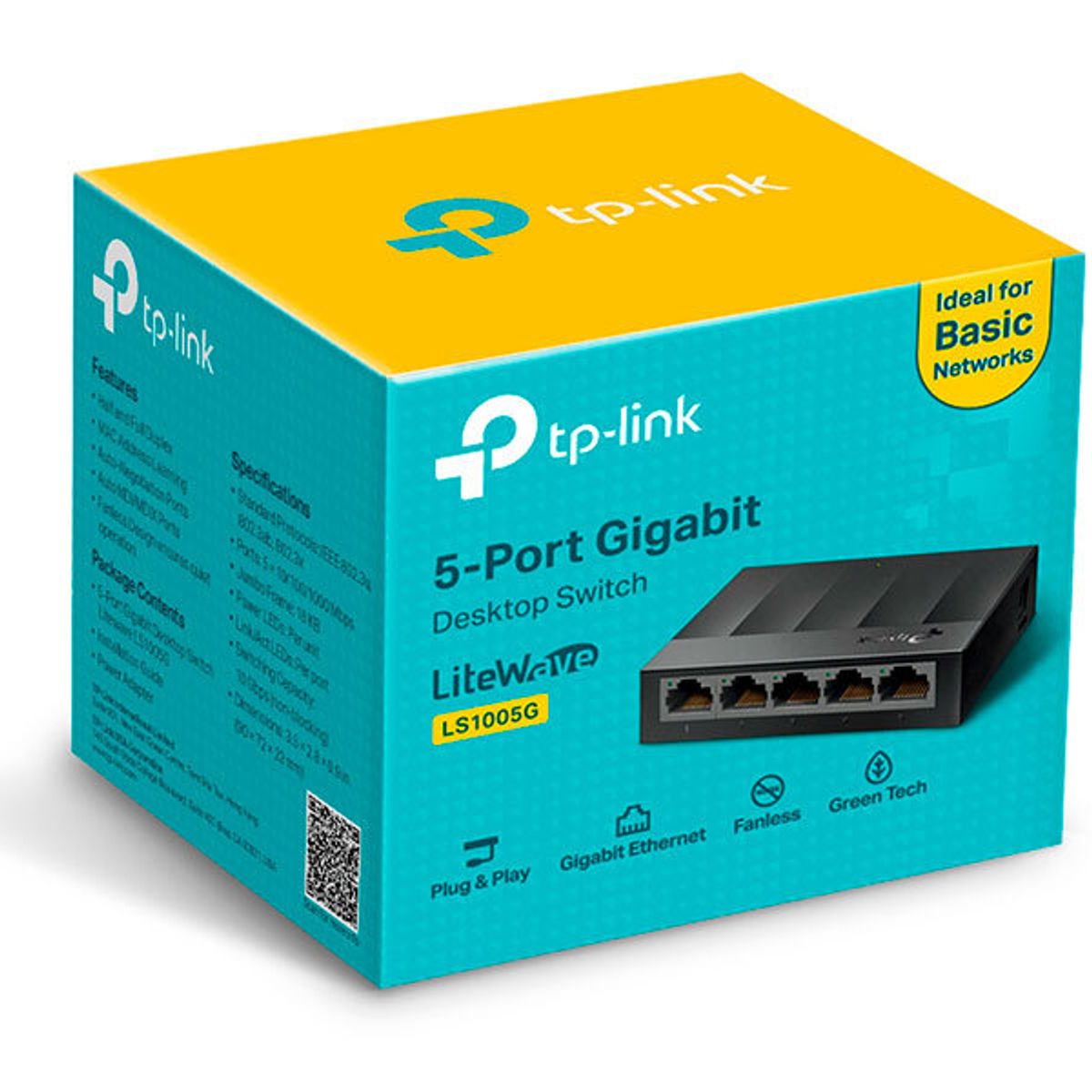 TP LINK - Switch TP-Link de mesa LS1005G 5 puertos 10/100/1000