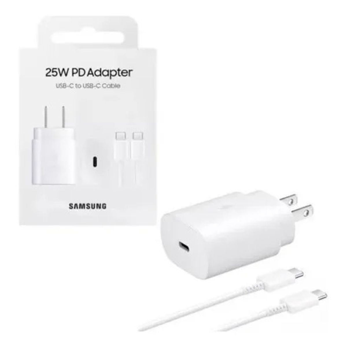 SAMSUNG - cargador  samsung 25w  color blanco