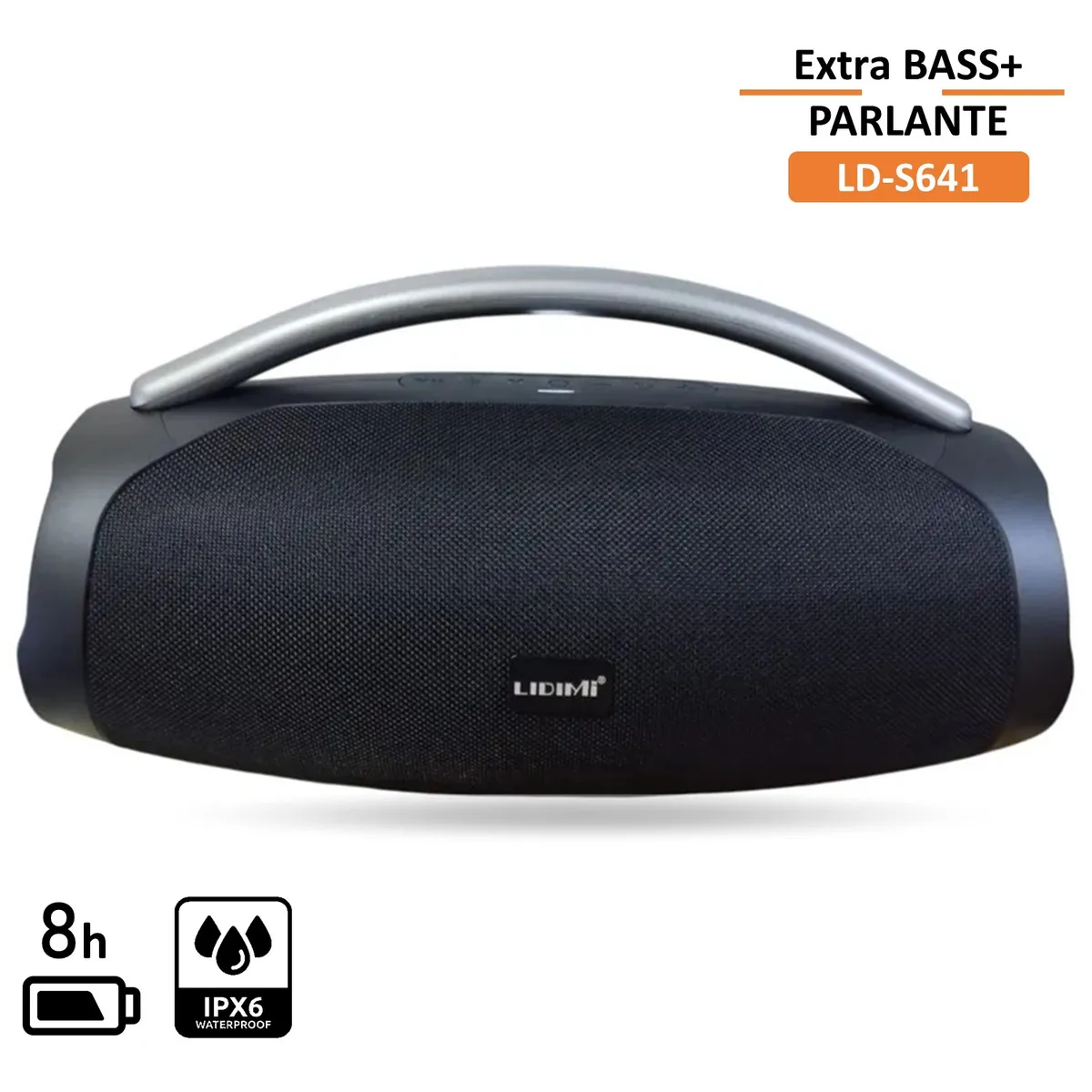 LIDIMI - Parlante Portátil LIDIMI LD-S641 con 2 altavoces Bluetooth USB