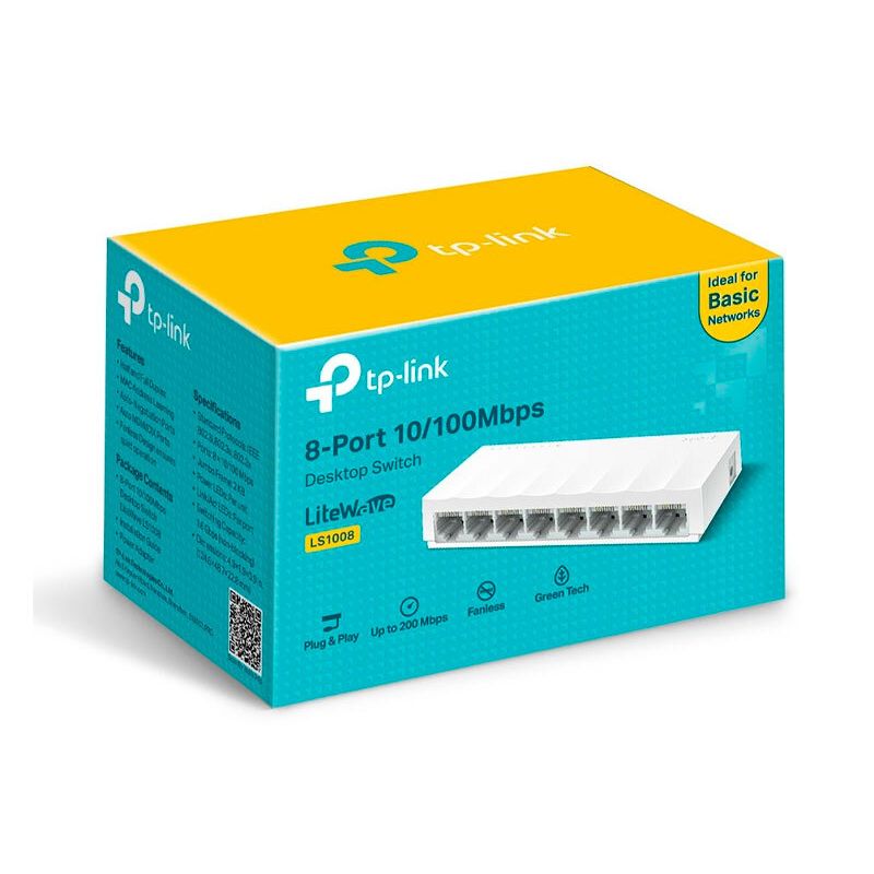 TP LINK - Switch TP-Link 8 puertos LS1008 8 puertos 10/100 Mbps/Litewave