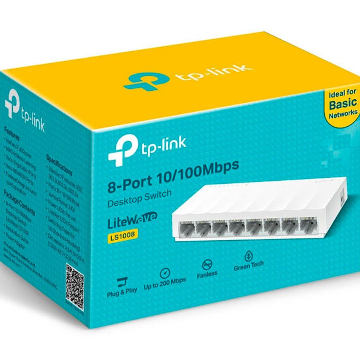 TP LINK - Switch TP-Link 8 puertos LS1008 8 puertos 10/100 Mbps/Litewave