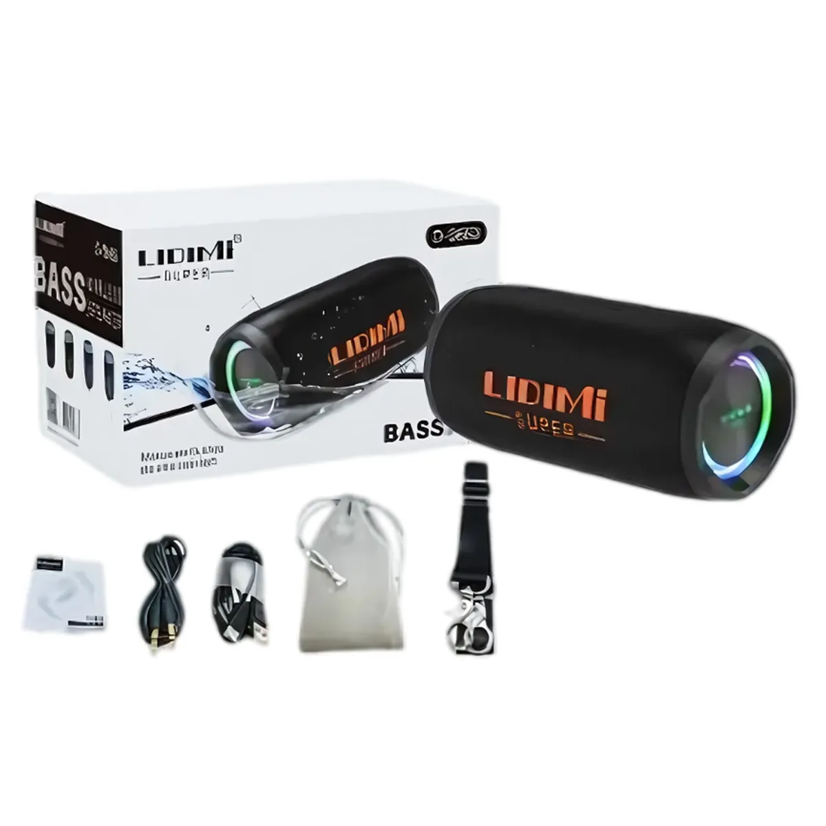 LIDIMI - Parlante Portátil  Lidimi Super D-S683 60W Led RGB Bluetooth USB