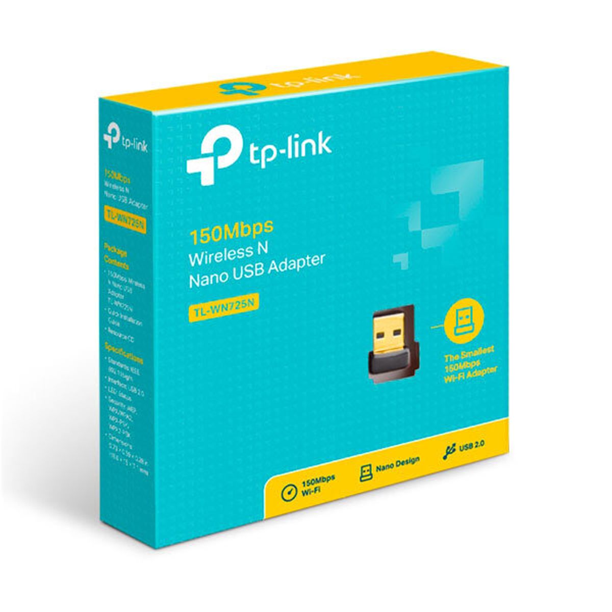 TP LINK - ADAPTADOR TP-LINK TL-WN725N NANO USB INALAMBRICO N DE 150BPS