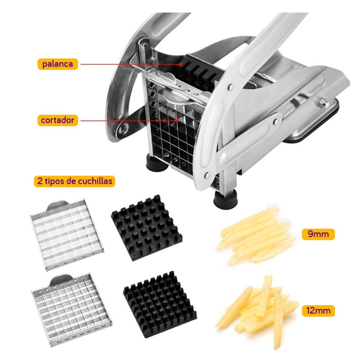 GENERICO - CORTADOR Y PICADOR DE PAPAS FRITAS