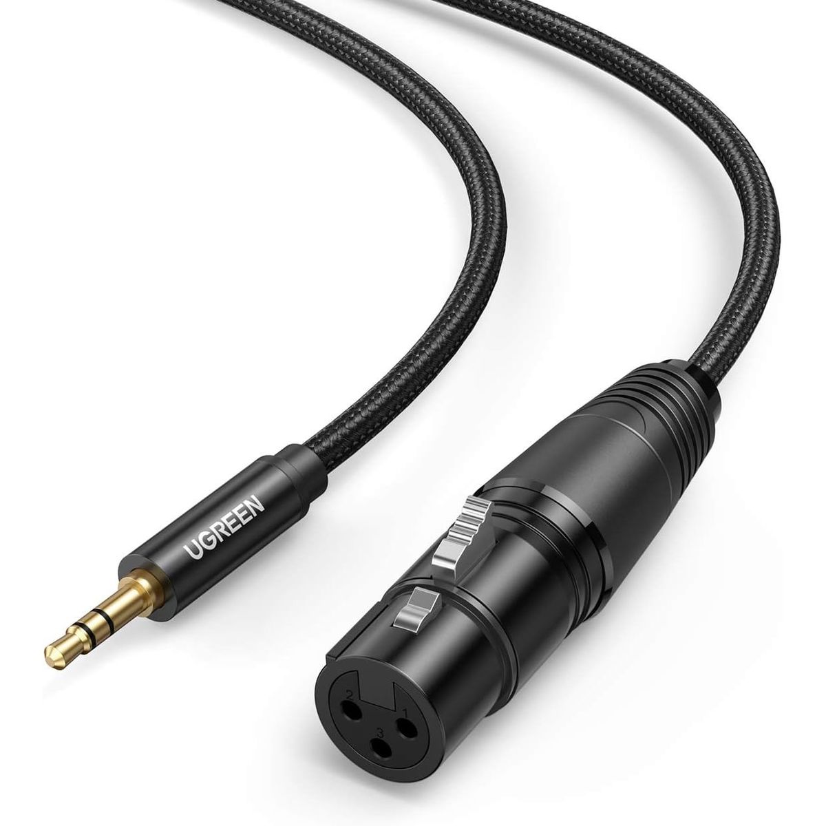 UGREEN - Cable de Audio 3.5mm Macho a XLR Hembra 2m Micro Ugreen AV182 - 20244