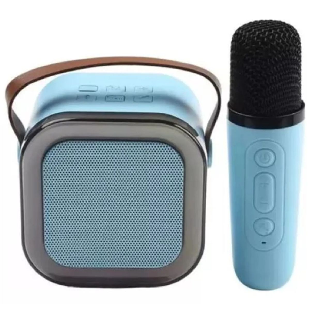 GENERICO - Mini Parlante Karaoke Portátil Bluetooth con Luces RGB + Micrófono