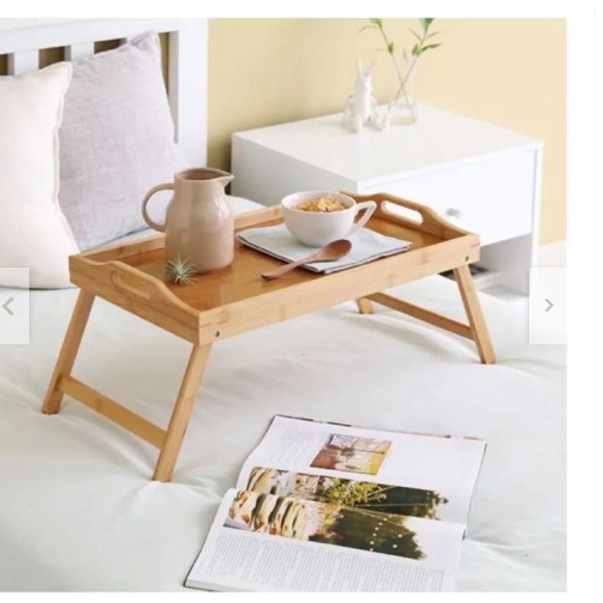 GENERICO - Bandeja de Desayuno Bambú 45 cm x 25 cm