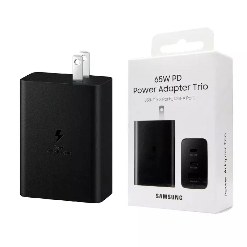 SAMSUNG - CARGADOR SAMSUNG TRIO 65W COLOR NEGRO