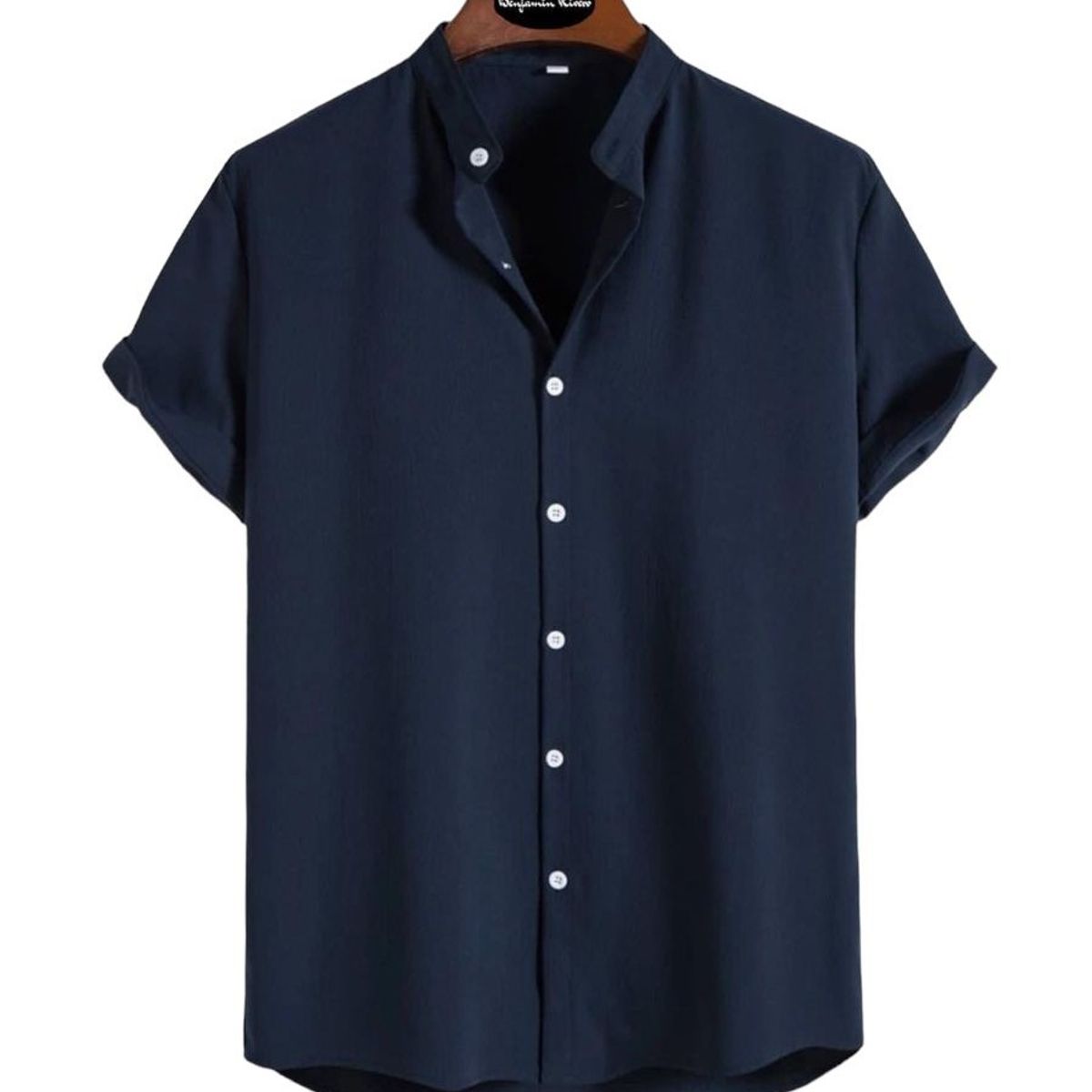 BENJAMIN RIVERO - Camisa seda hombre cuello mao slim