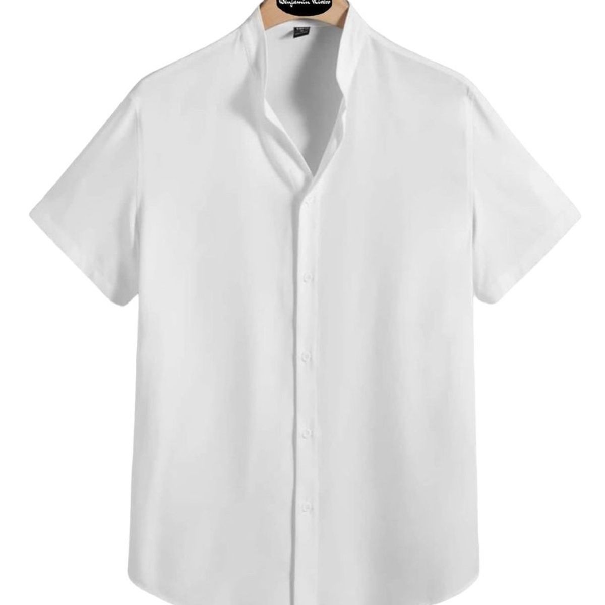 BENJAMIN RIVERO - Camisa seda hombre cuello mao slim