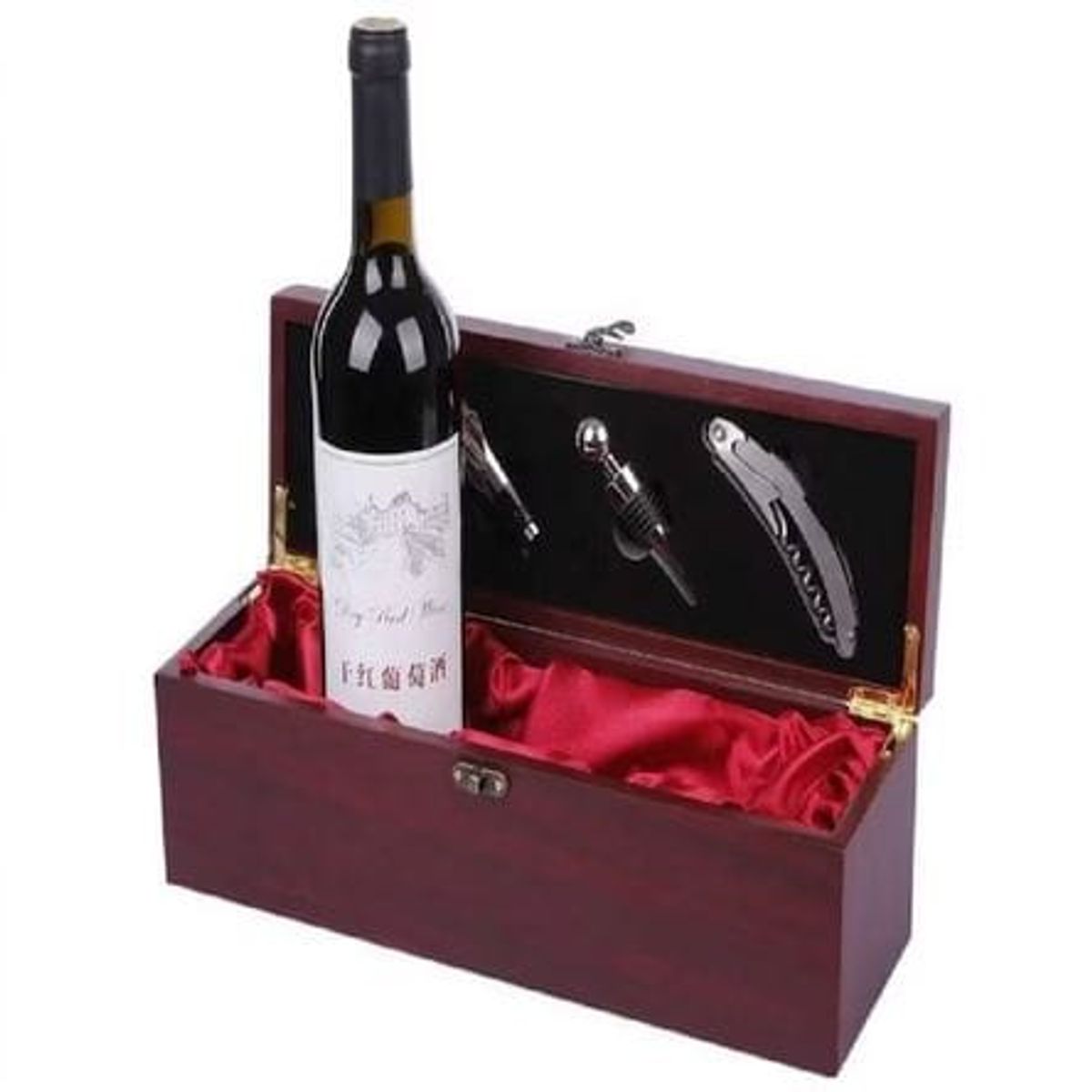 GENERICO - Set de Vino 4 Pzas Mas Portabotella