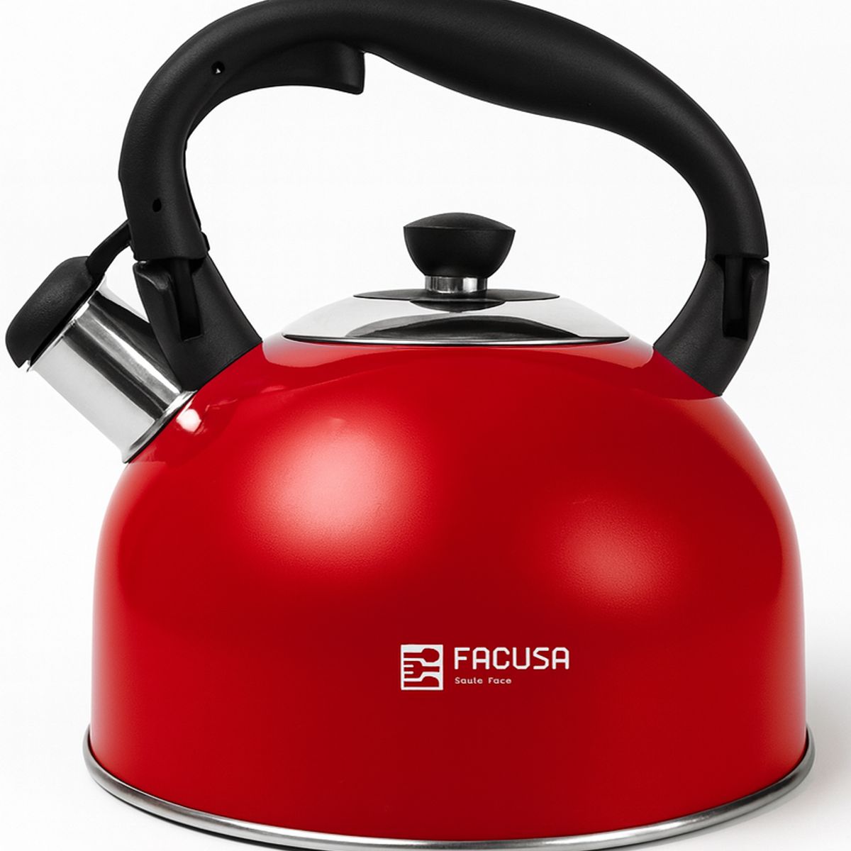 FACUSA - Tetera Facusa de 3 litros Rojo con Silbador - 100% Garantia