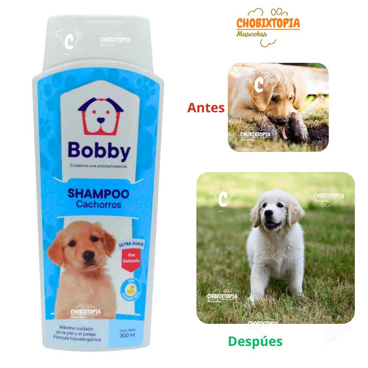 BOBBY - SHAMPOO BOBBY CACHORROS PARA PERROS FRASCO x 300 mL