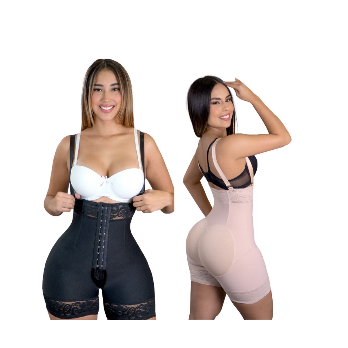 GENERICO - FAJA SHORT POWERNET COLOMBIANO CON BROCHE SUPER MOLDEADORA