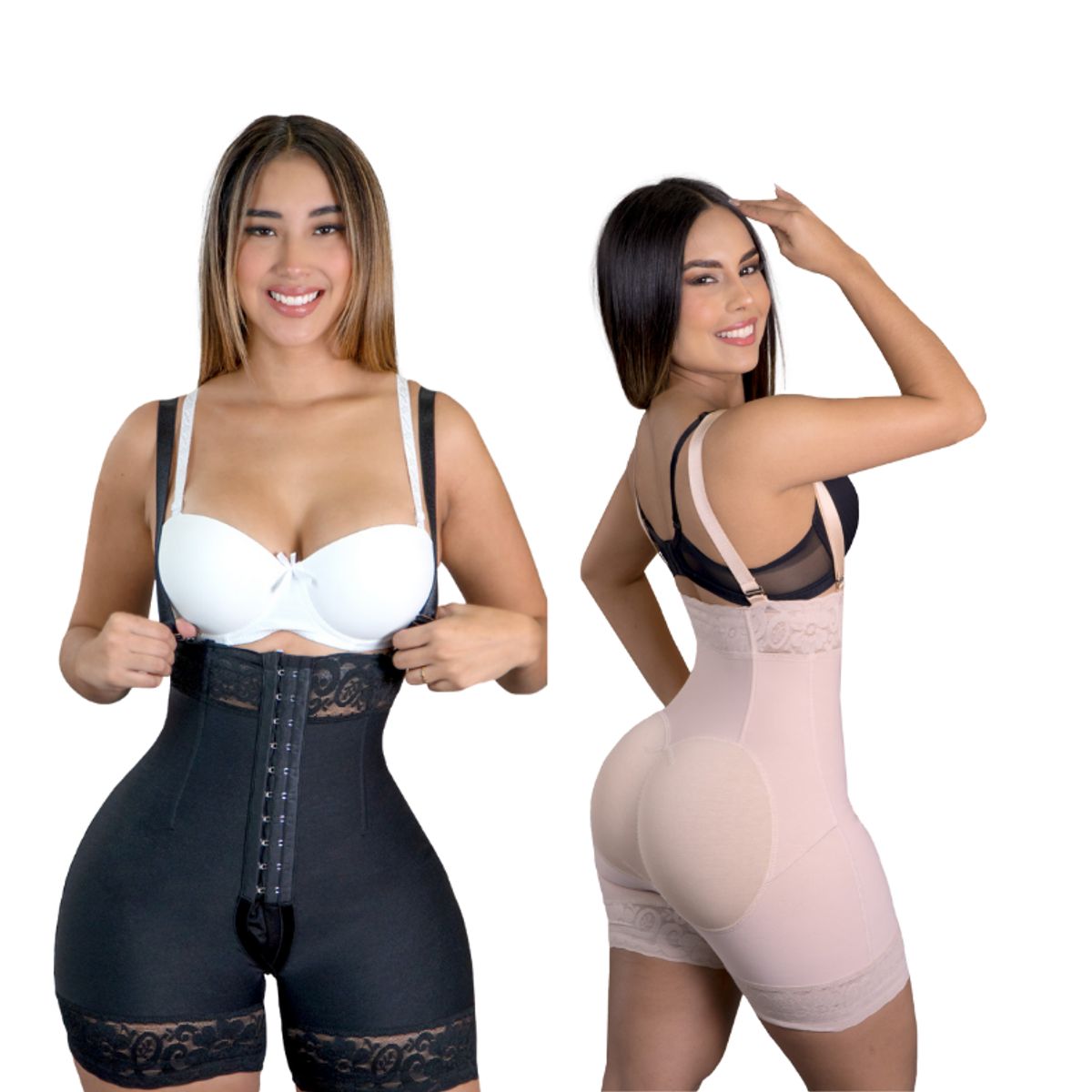GENERICO - FAJA SHORT POWERNET COLOMBIANO CON BROCHE SUPER MOLDEADORA