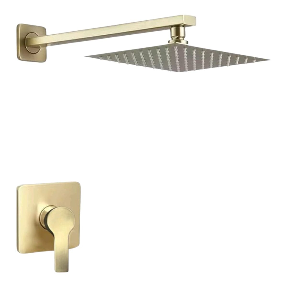APACHE - Super Combo Ducha 20cm con Mezcladora monomando frío Caliente Dorado Mate Acero Inoxidable