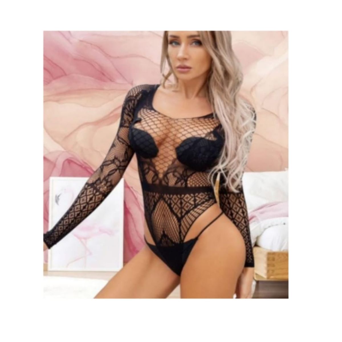 GENERICO - Sexy Body de malla  Para Mujer