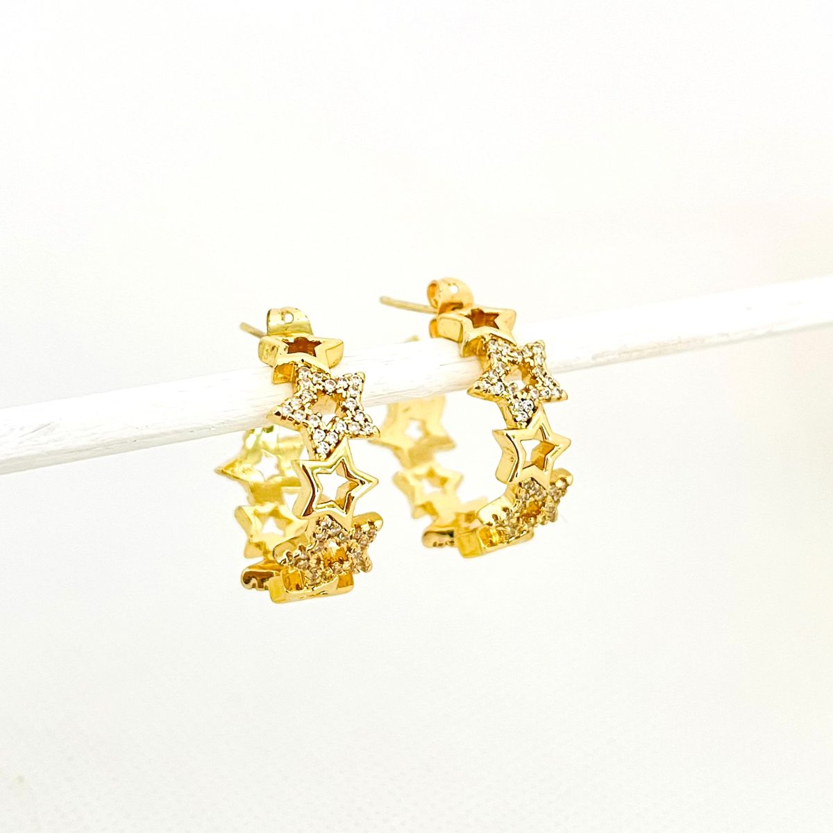 GENERICO - Argollas Acero Estrellas 25 cm Diámetro