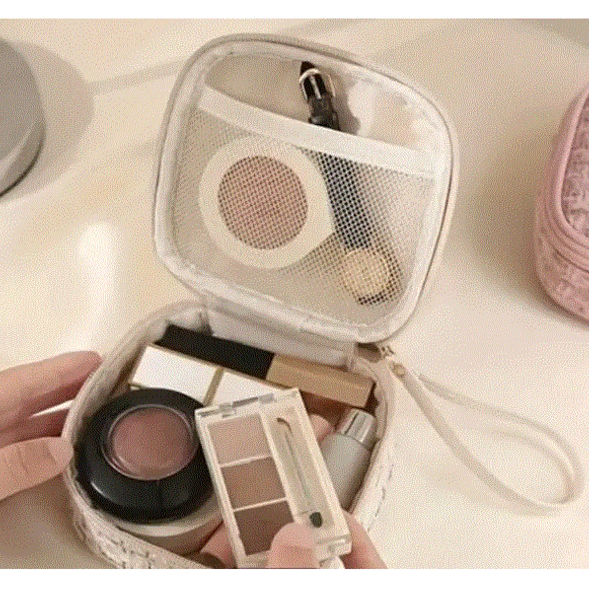 GENERICO - Neceser juvenil Portátil porta Cosméticos + dispensador de Perfume