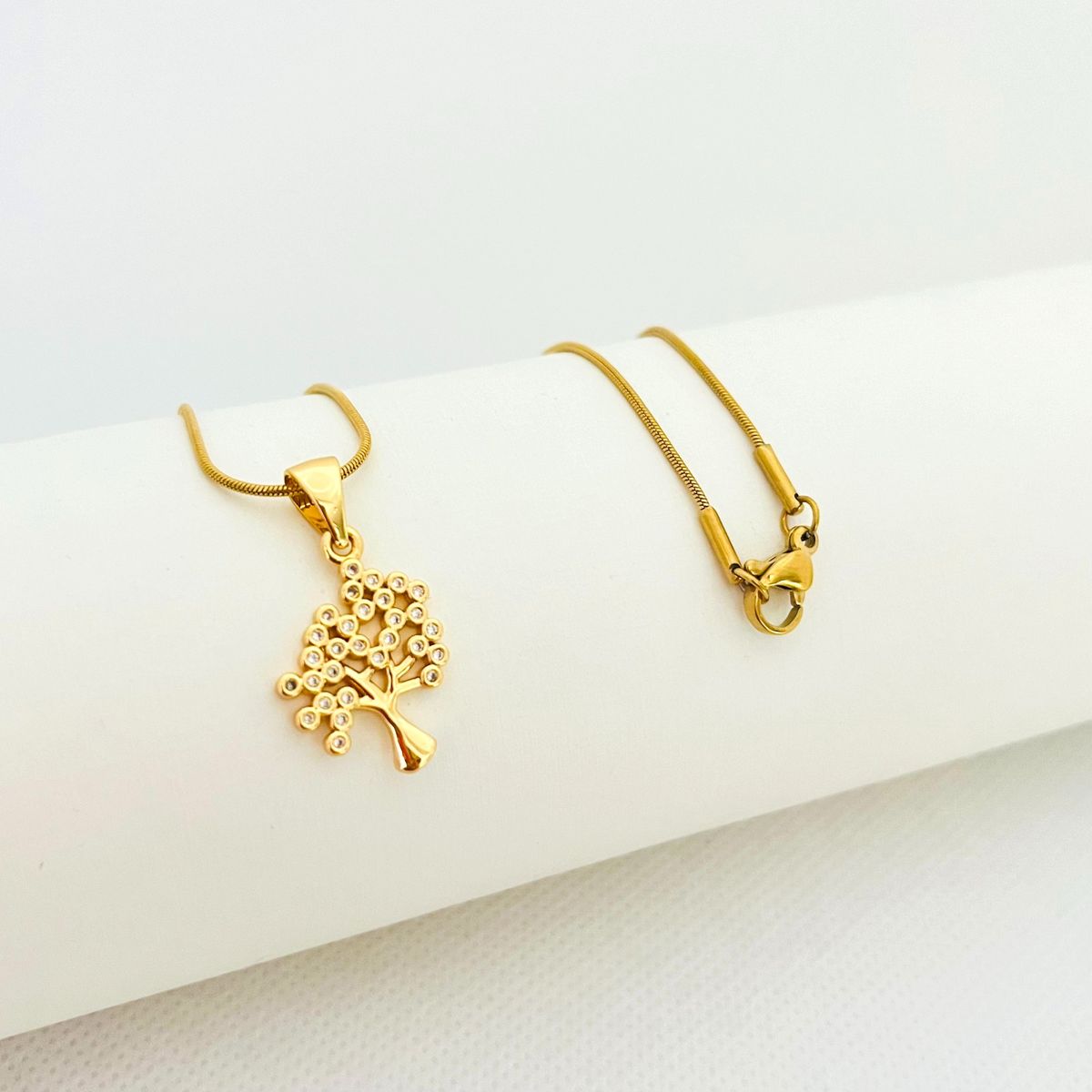 GENERICO - Collar de Acero Árbol de la Vida 43 cm