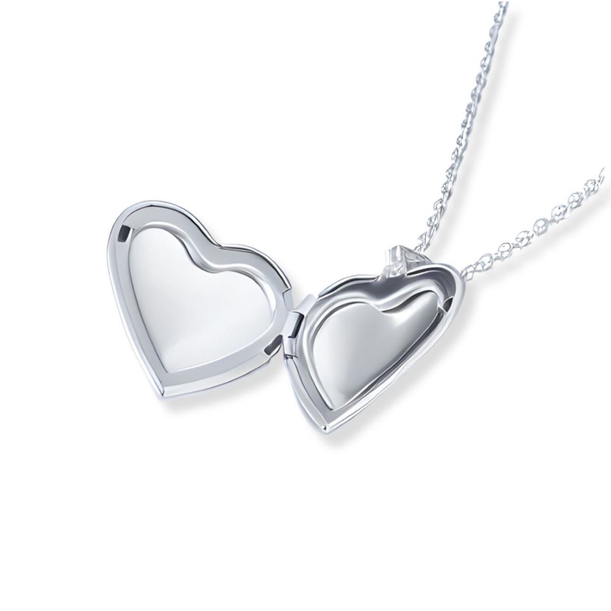 SANTORAL - Dije Corazón Relicario y Cadena - Acero