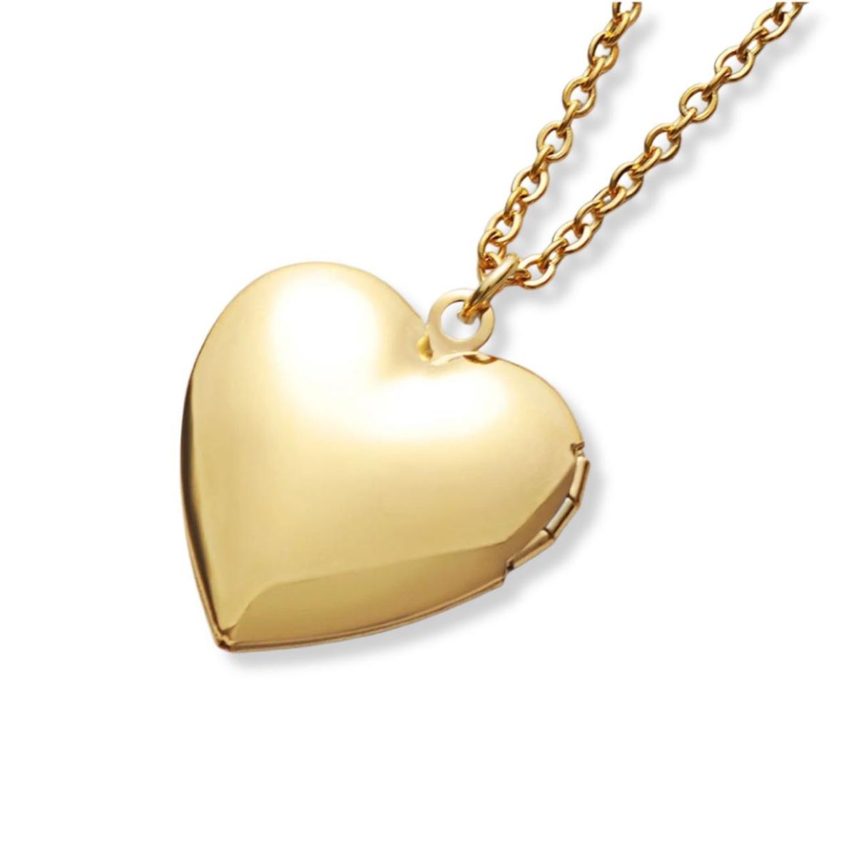 SANTORAL - Dije Corazón Relicario y Cadena - Acero