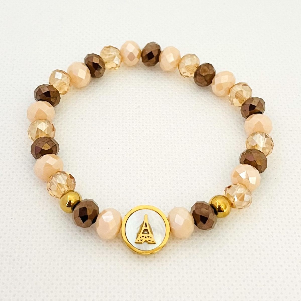 GENERICO - Pulsera Muranos Acero y Nácar - Mary