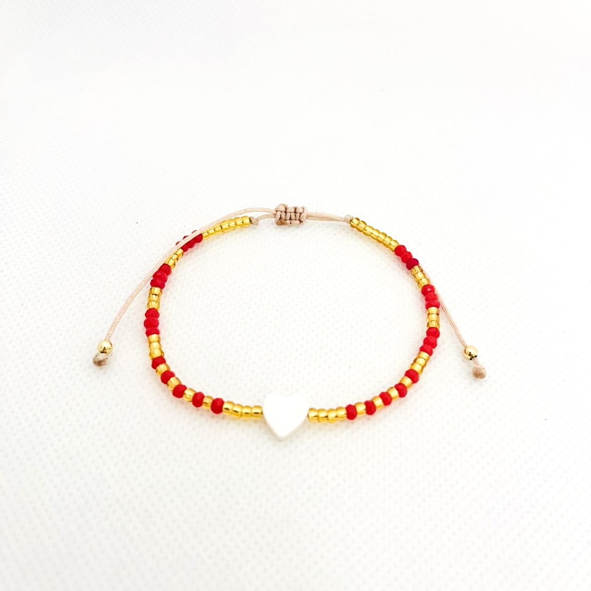 GENERICO - Pulsera Regulable Hilo Muranos Mostacillas y Acero  Carol