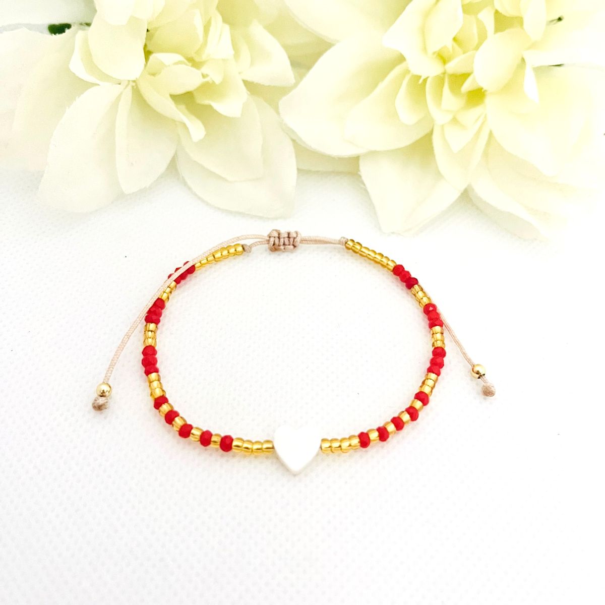 GENERICO - Pulsera Regulable Hilo Muranos Mostacillas y Acero  Carol