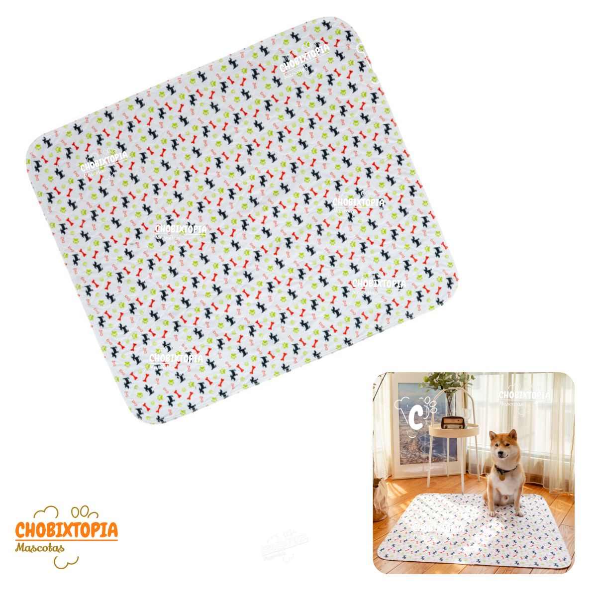 GENERICO - PAÑAL DE PISO LAVABLE PARA PERROS - TALLA M