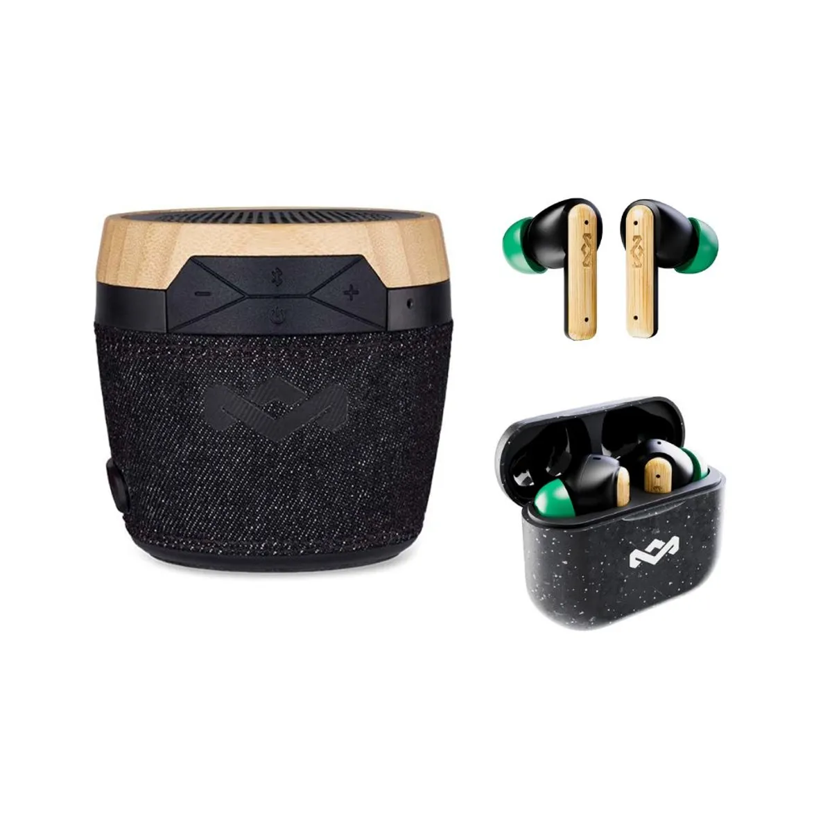 HOUSE OF MARLEY - Combo Audífonos Bluetooth Little Bird + Chant Mini Signature Black