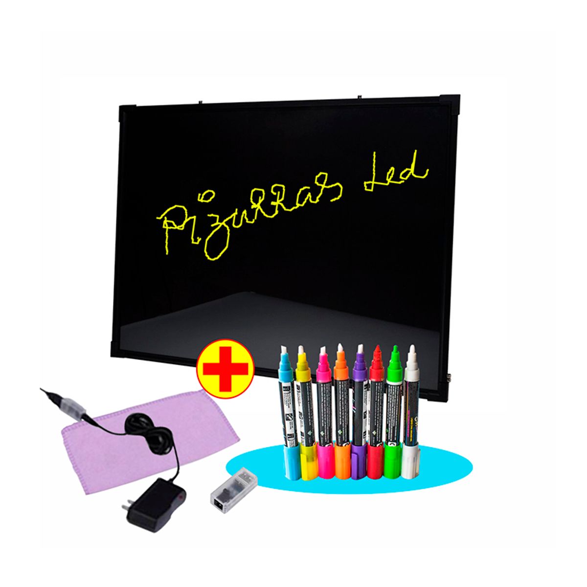 GENERICO - Pizarra led tamaño 70 x 50