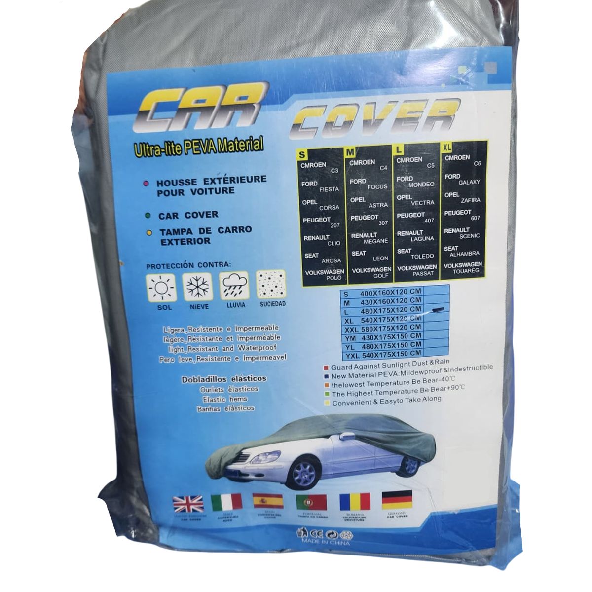 GENERICO - Cobertor funda para auto carro L 480x 175 x 120 cm Simple