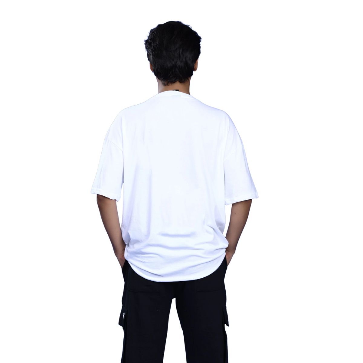 GENERICO - POLO OVERSIZE BASICO MANGA CORTA UNISEX COLOR BLANCO