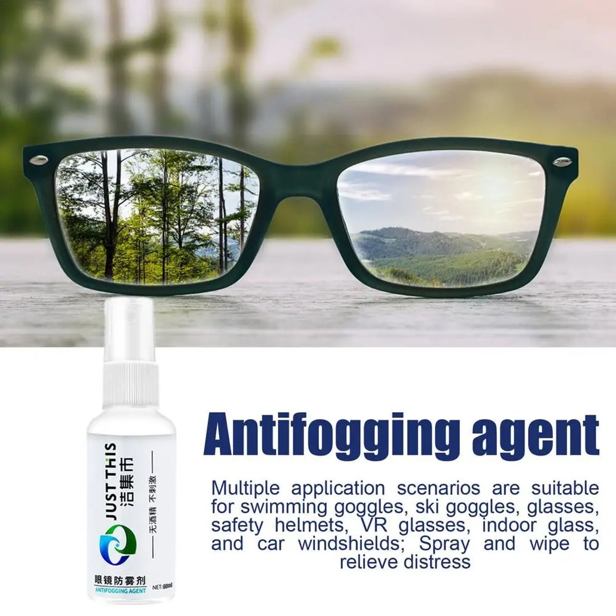 GENERICO - Spray antivaho para gafas limpiador de lentes antivaho