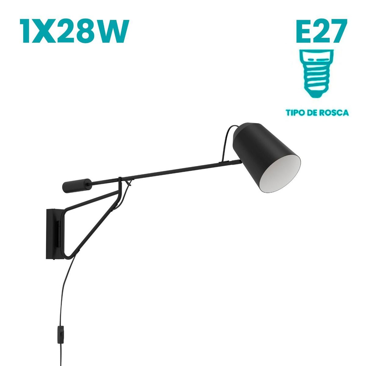 EGLO - Aplique Loreto 1x28w