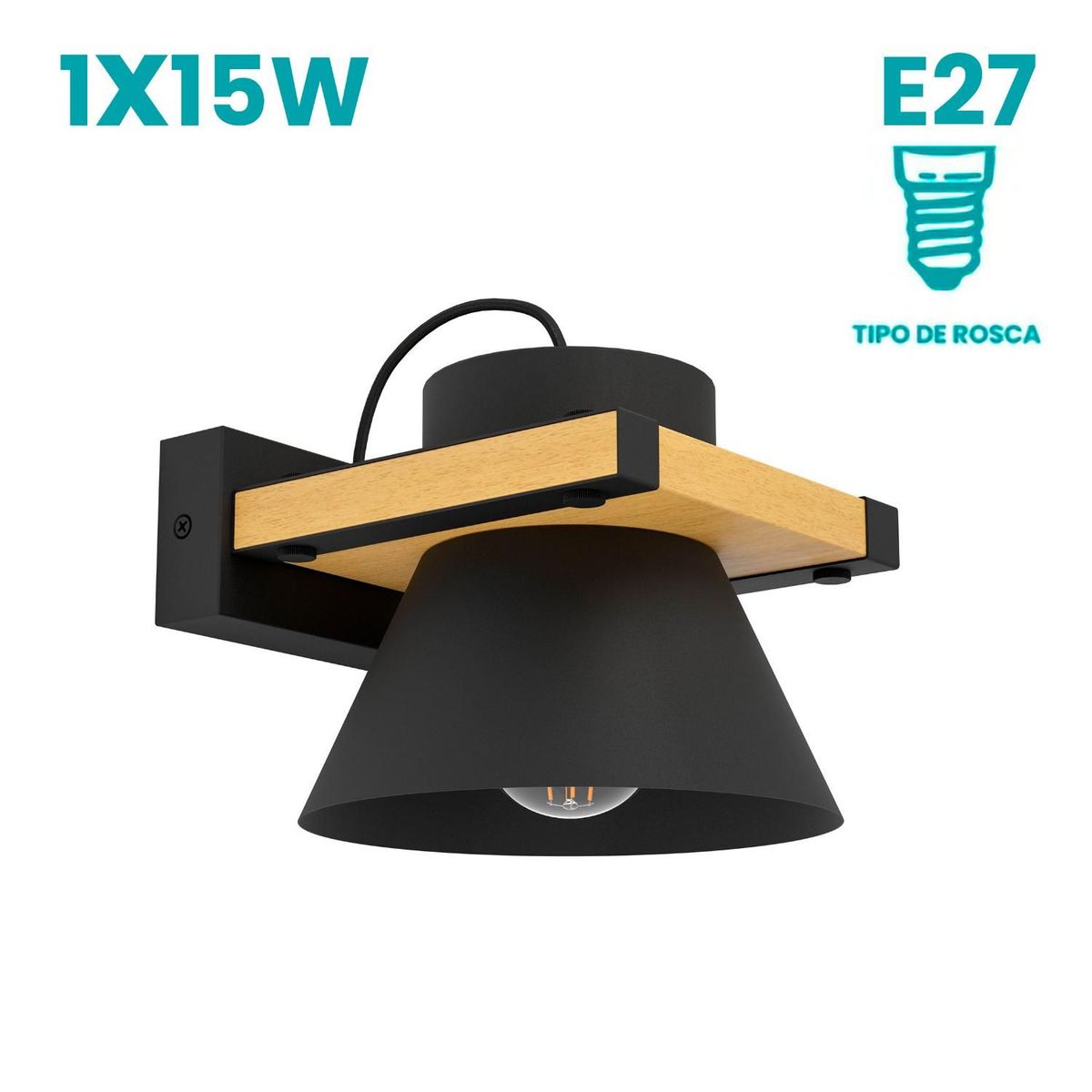 EGLO - Lampara De Pared Maccles 1x15w