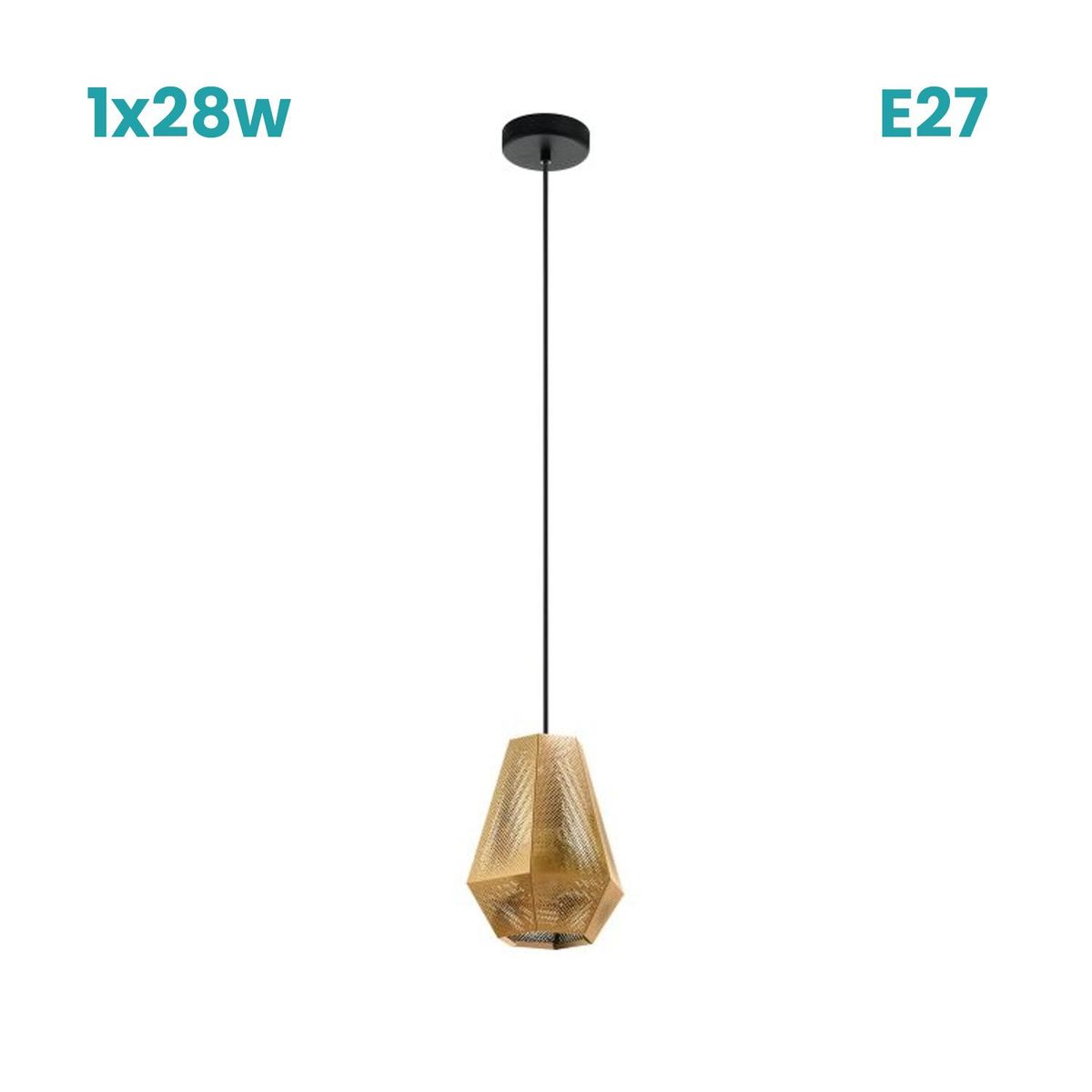 EGLO - Lámpara Colgante Chiavica 1 1x28w