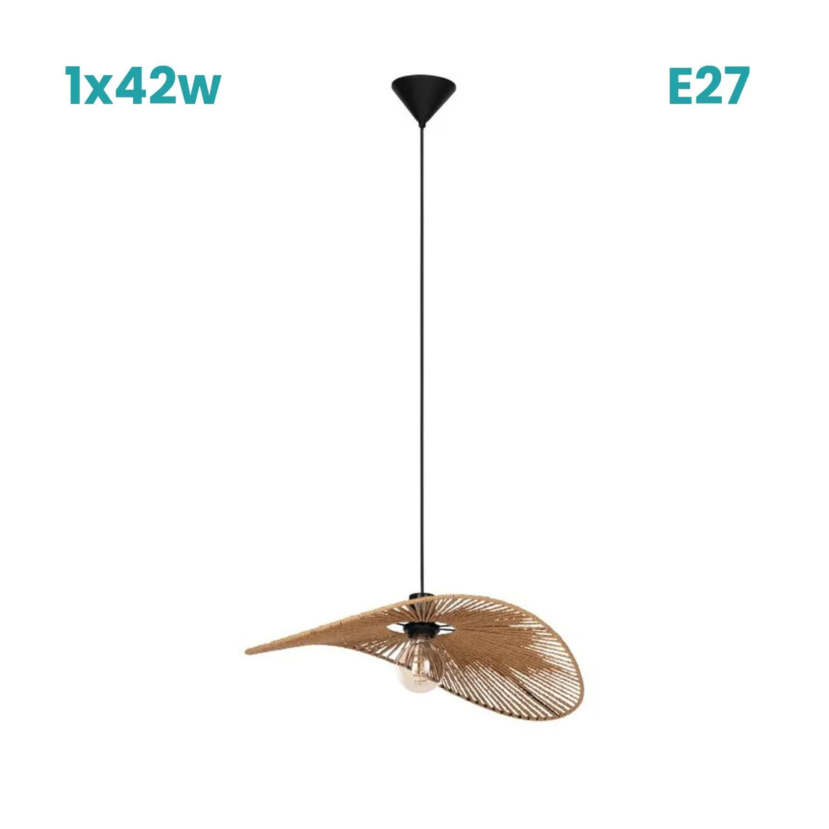 EGLO - Lámpara Colgante Siruela 1x42w