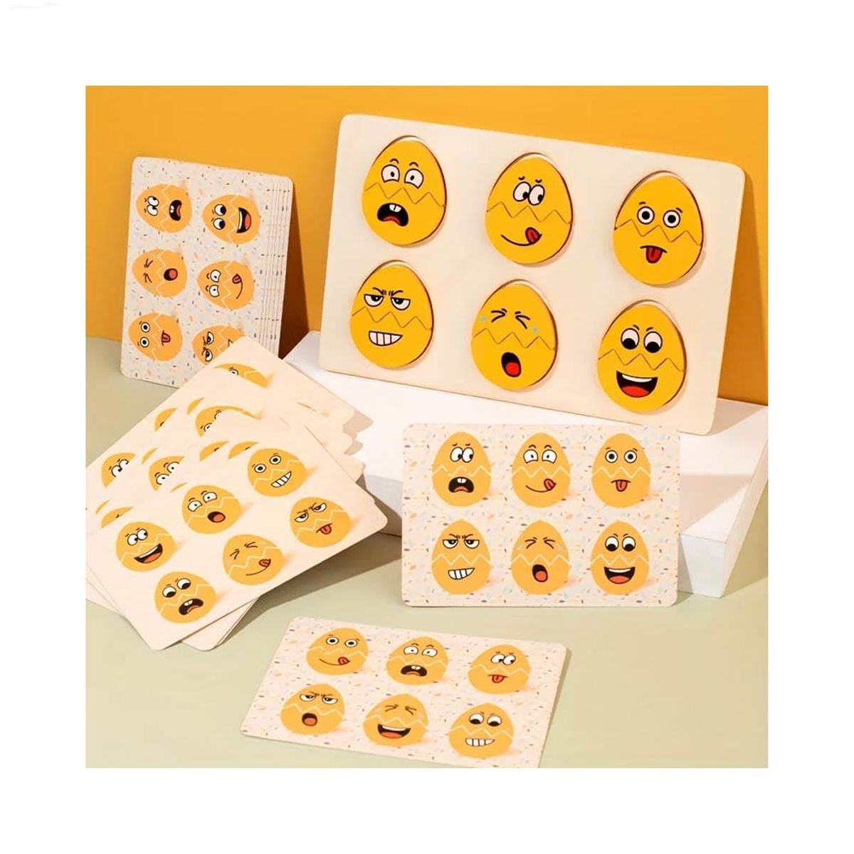 GENERICO - ROMPECABEZAS EMOCIONES CABEZAS EN FORMA DE HUEVO