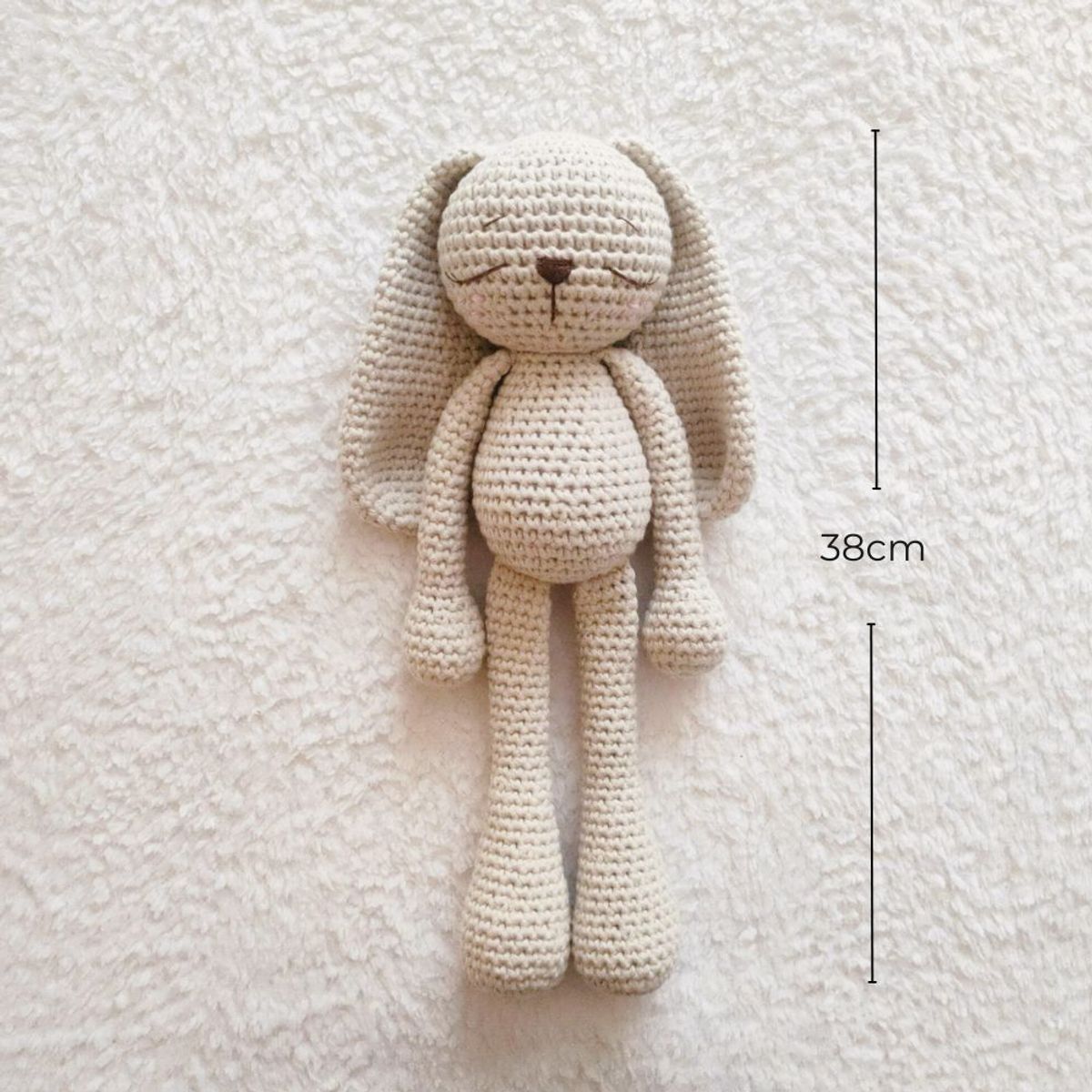 BE CRAFTY - Muñeco de Apego Conejo Suave Color Beige con Orejas Largas